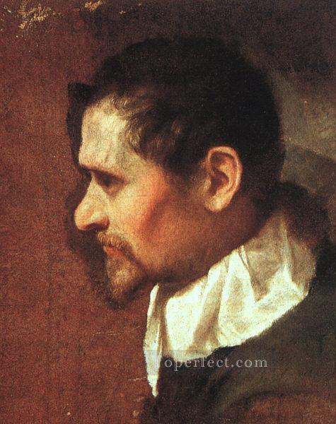 Self Portrait in Profile Baroque Annibale Carracci Oil Paintings